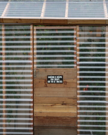 front view of a tomato greenhouse